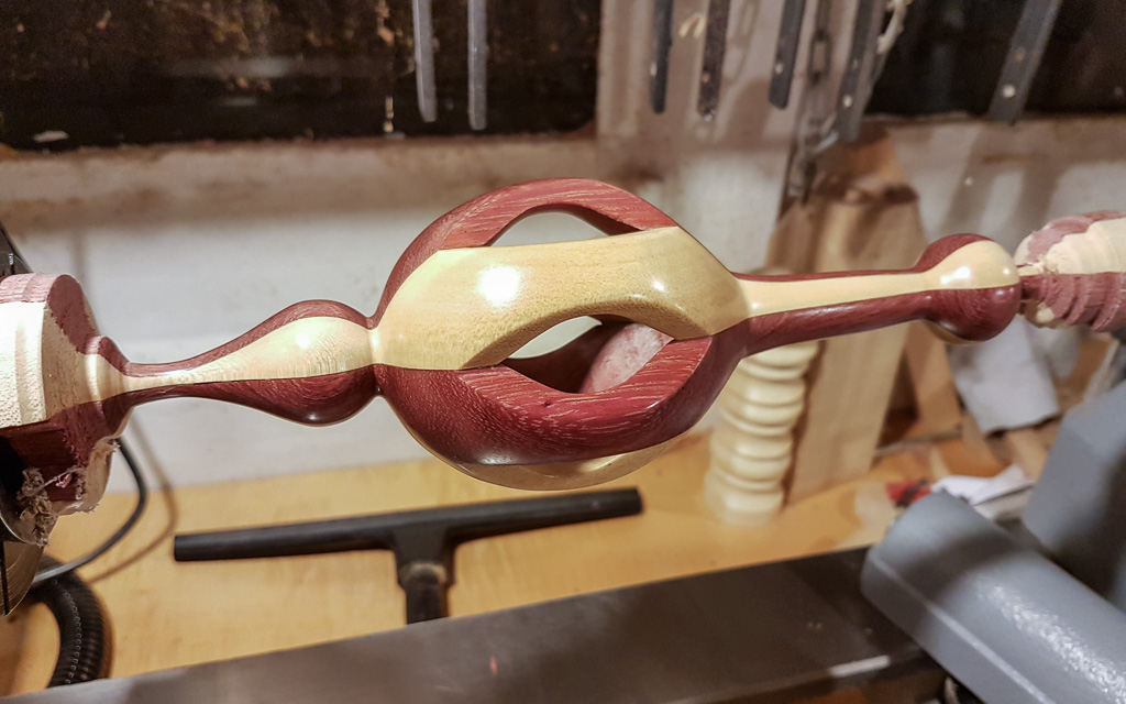 Turning Christmas Ornaments On A Lathe An Inside Out Xmas Ornament Wood Turning Lathes